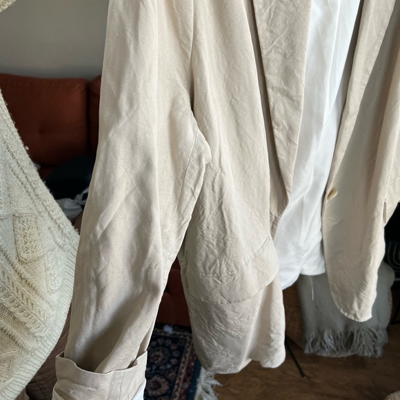 Linen blend oversized h&m blazer - Picture 3 of 4